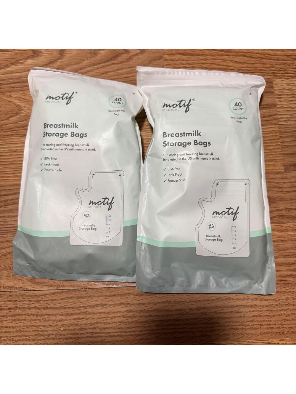 motif MEDICAL 40 count 8oz Single-Use Bags Breastmilk Storage Bags